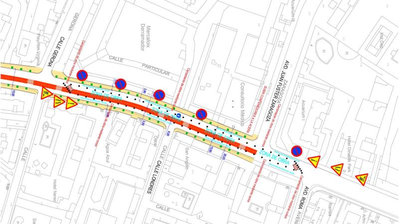 Movilidad informa de las afecciones al tráfico los próximos lunes y martes por unas obras en Ametlla del Mar